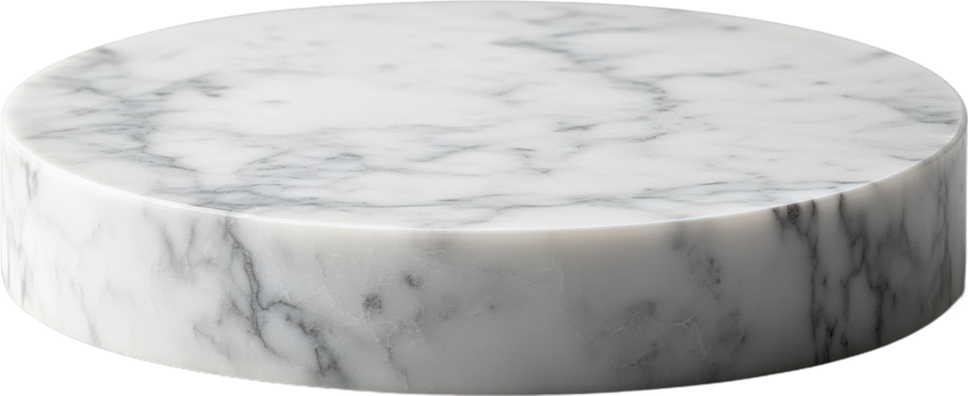 Round White Marble Disc Decorative