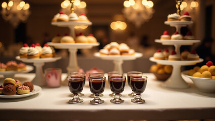 Fototapeta premium Elegant Dessert Table Pudding