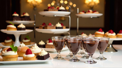 Elegant Dessert Table Pudding