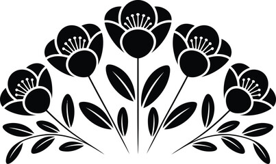 Ornate Floral Arch Vector