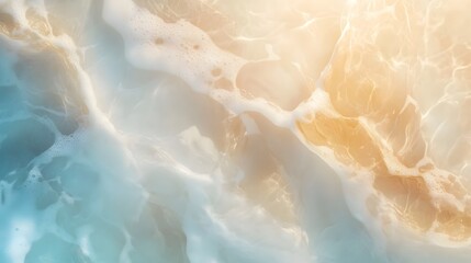 Obraz premium Luxurious marble surface with soothing abstract swirling patterns in a neutral color palette of soft blues creams and tans creating a serene and sophisticated background