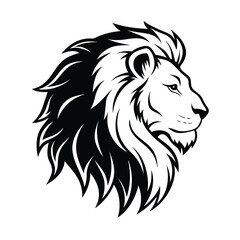side lion logo vector art silhouette