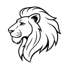 side lion logo vector art silhouette