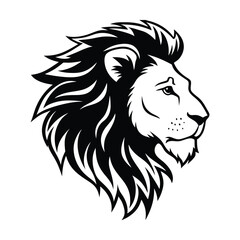 side lion logo vector art silhouette