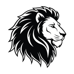 side lion logo vector art silhouette