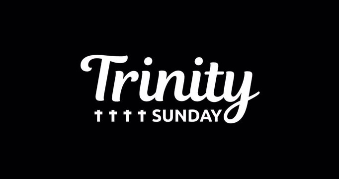 Animation with Trinity Sunday theme suited for religious presentations, church services, and worship videos, showcasing divinity, Father, Son, and Holy Spirit.
