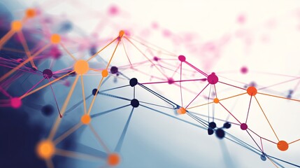 Abstract Digital Connection Lines and Dots Background