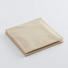 Folded Canvas Tote Bag on White Background