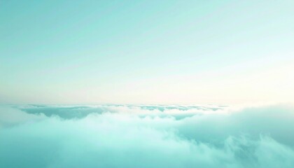 Fototapeta premium Aerial view of soft clouds under a bright sky landscape photography nature scene tranquil atmosphere