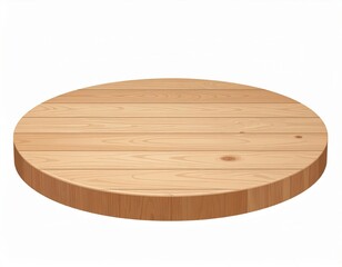 Wooden table top over white background. Table mock up template for presentations and other design purposes