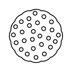 Polka Dot Pattern Outline Line Art