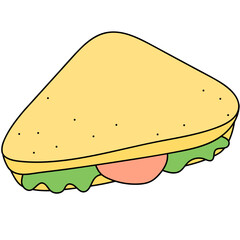 Sandwich ham icon