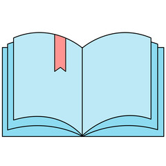 Book with ribbon icon
