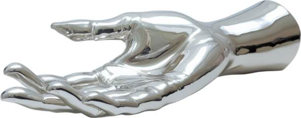 A Polished Silver Hand Offering