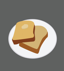 bread and butter on a plate