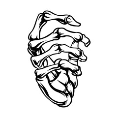 Skulls  Hand SVG, Skeleton SVG, Gothic SVG, Death Svg, Skull Silhouette,  Skull Clipart, Bones Cutting File Clipart Vector Digital Download, Tattoo Bone Death Svg, Svg Files for Cricut