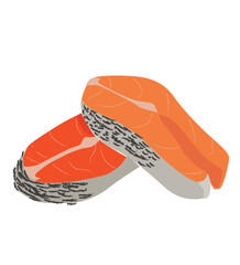 sliced salmon. red fish salmon for sushi food 