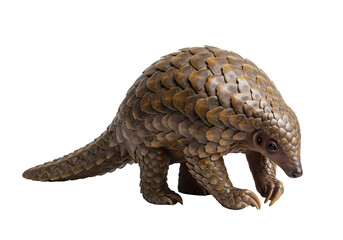 Obraz premium Pangolin Scales Facts and Conservation isolated on white background