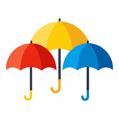 Obraz premium colorful umbrella vector illustration