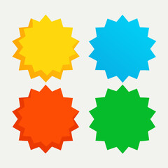 set of colorful stickers