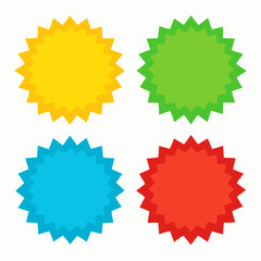 set of colorful stickers