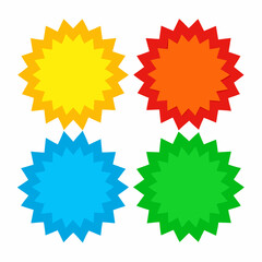 set of colorful stickers