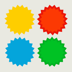 set of colorful stickers