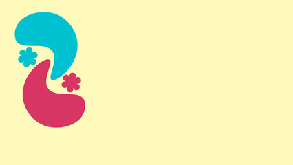 Playful abstract logo design with overlapping colorful curves on yellow background, ideal for creative branding, vector illustration, and modern identity visuals