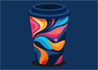 Bold coffee cup design