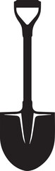 Shovel Silhouette Vector | Digging Tool, Garden Spade & Excavation Icon Black Vector