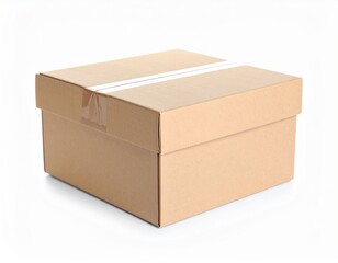 Delivery box over white background