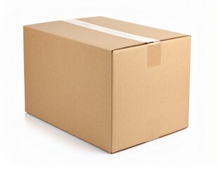 Delivery box over white background