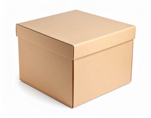 Delivery box over white background
