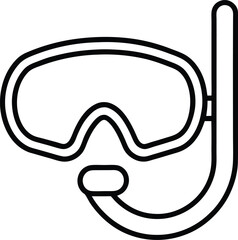vector illustration of a snorkel mask