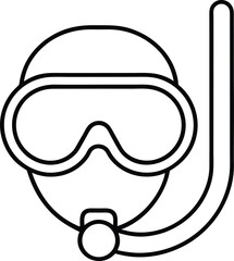 vector illustration of a snorkel mask