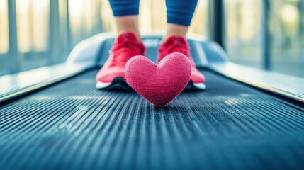 A heart disease survivor exercising on a treadmill