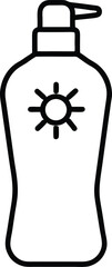 illustration of a bottle of suntan lotion 