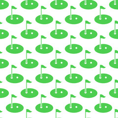 green golf icon seamless pattern