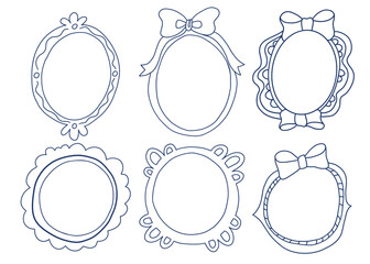 Collection of  hand-drawn decorative frames in various ornate styles. Ideal for invitations, labels, scrapbooking, posters, and design projects