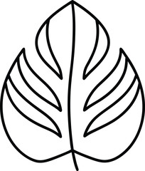 vector illustration of a tropical leaf