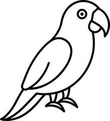 tropical parrot icon vector illustration
