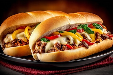 sandwich with bacon and vegetables