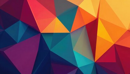 Abstract geometric shapes repeat endlessly, vibrant color palette, wallpaper, abstract, modern