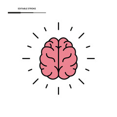 Brain Icon Vector Design.