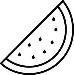 vector illustration of a watermelon slice