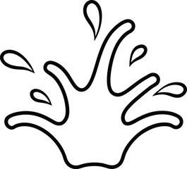water splash icon vector illustration
