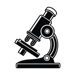 a microscope icon children science education vector art silhouette