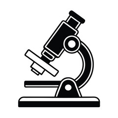 a microscope icon children science education vector art silhouette