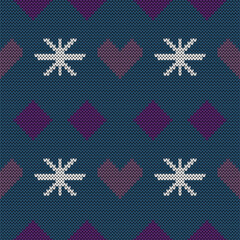 Knitting with beautiful patterns is used in winter clothes.