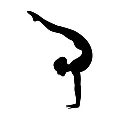 gymnast, gymnast silhouette, tumbling silhouette, gymnastics tumbling silhouette, gymnast silhouette sunset